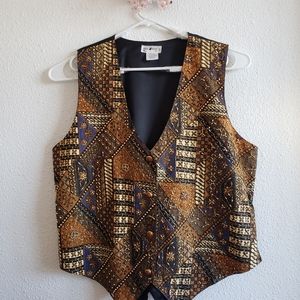 ZeLL UCCI Women Gold Embelished Vest